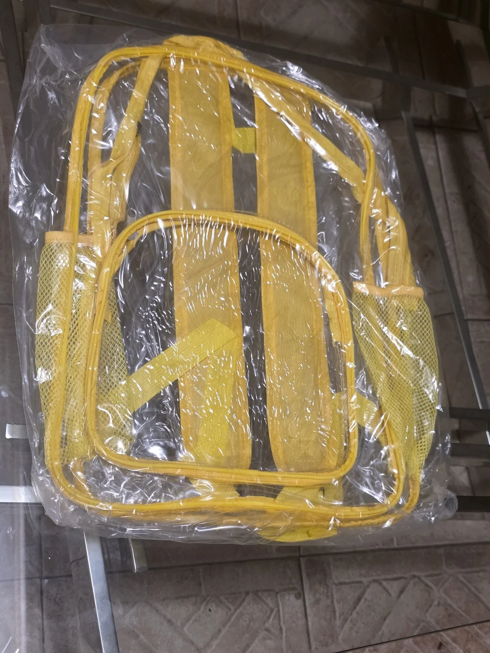 Yellow Kids Clear Backpack - Unbranded